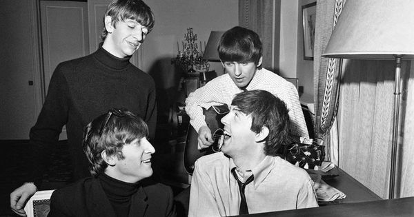 Foto: Los Beatles, durante una de sus composiciones (Harry Benson)