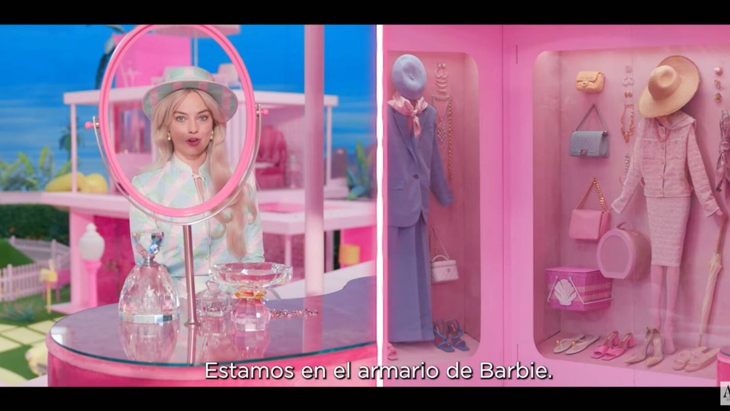 Una secuencia del 'making of' de 'Barbie'. (Captura Youtube)