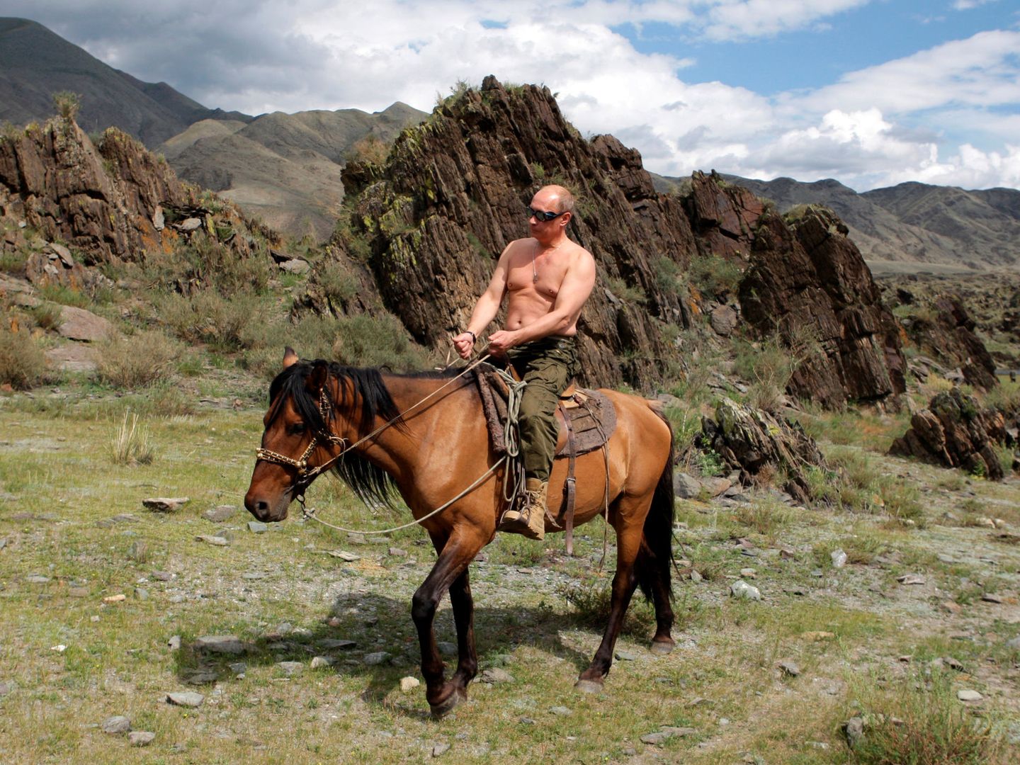 El presidente de Rusia, Vladimir Putin, a caballo. (Reuters)
