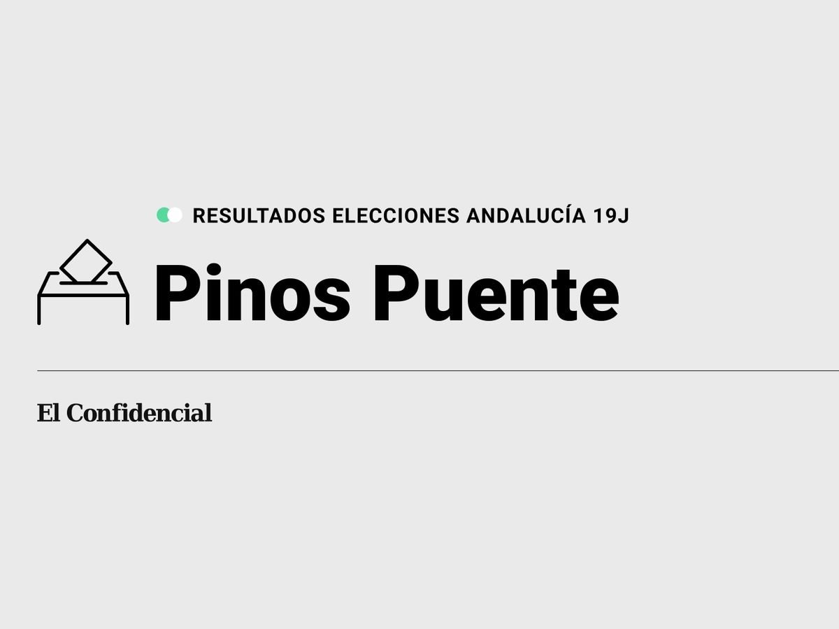 Foto: Resultados en Pinos Puente, Granada, de las elecciones de Andalucía 2022 este 19-J (C.C./Diseño EC)