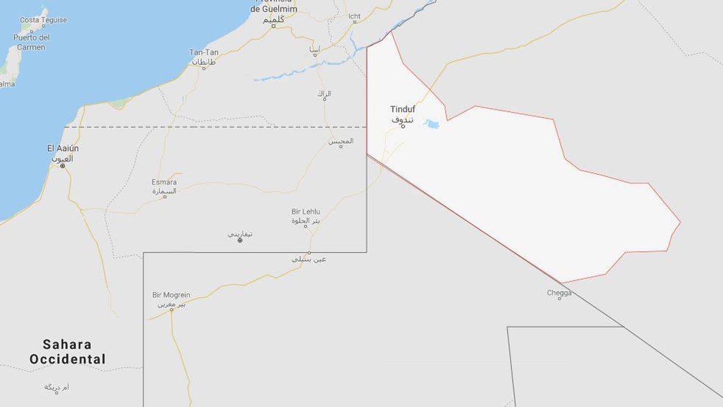 Tinduf, en Argelia. (Google Maps)