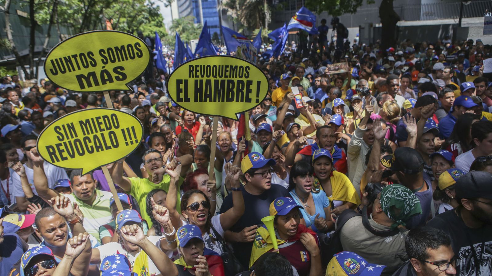 Foto: Manifestación de la oposición venezolana en Caracas. (EFE)