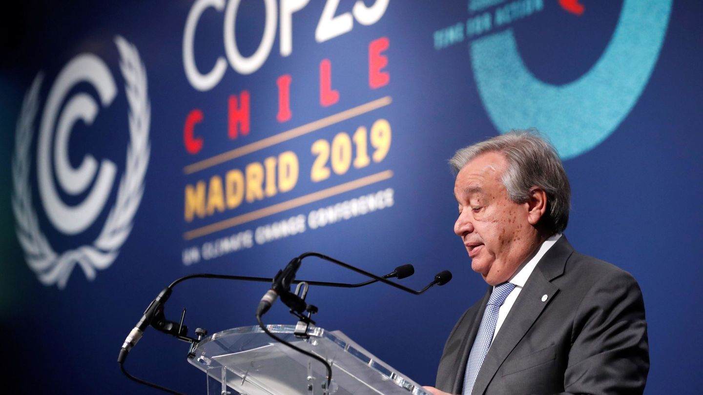 El secretario general de la ONU, António Guterres, en la COP25. (EFE)