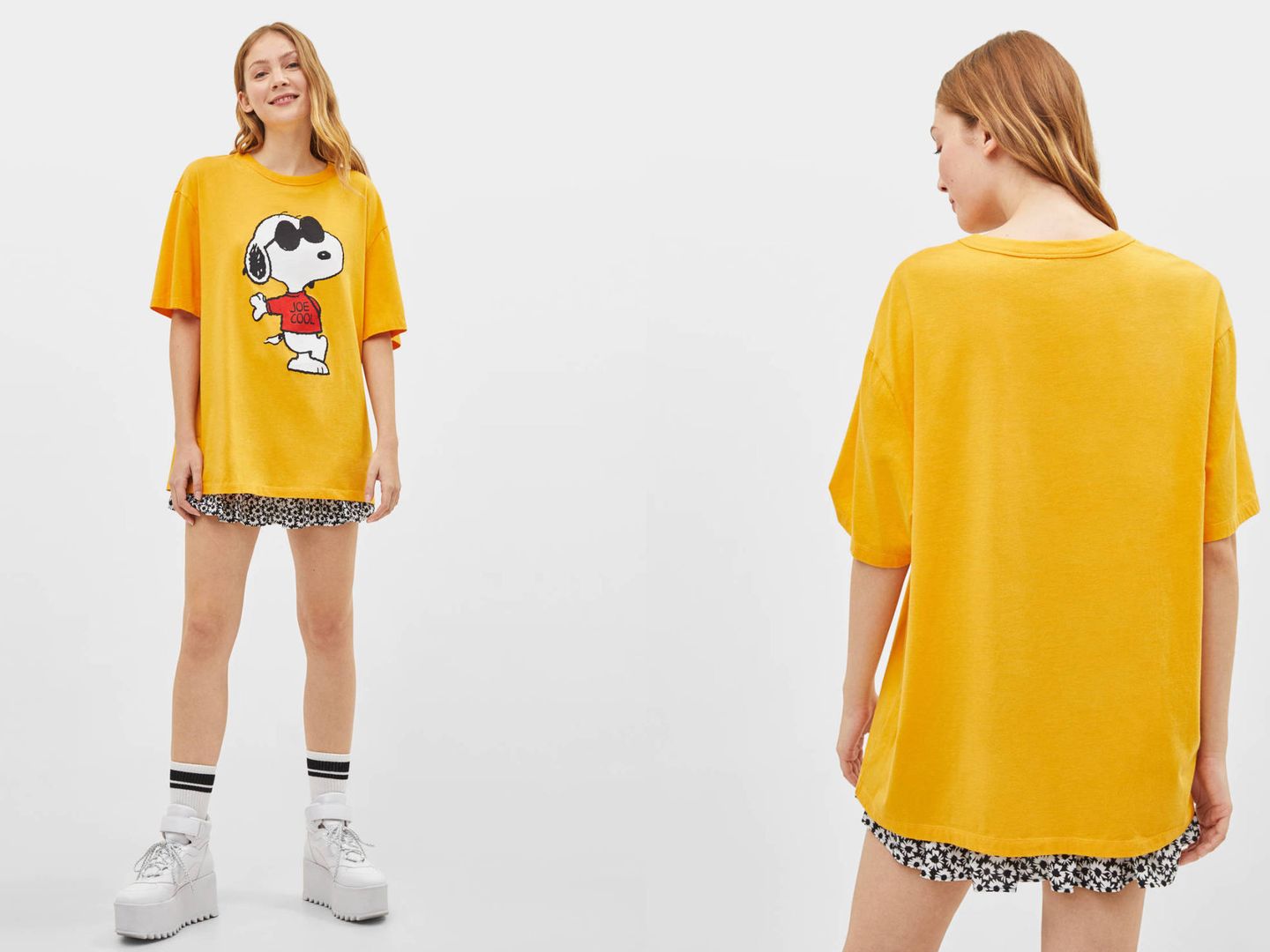 Camiseta oversize de Snoopy en Bershka (15,99 euros).