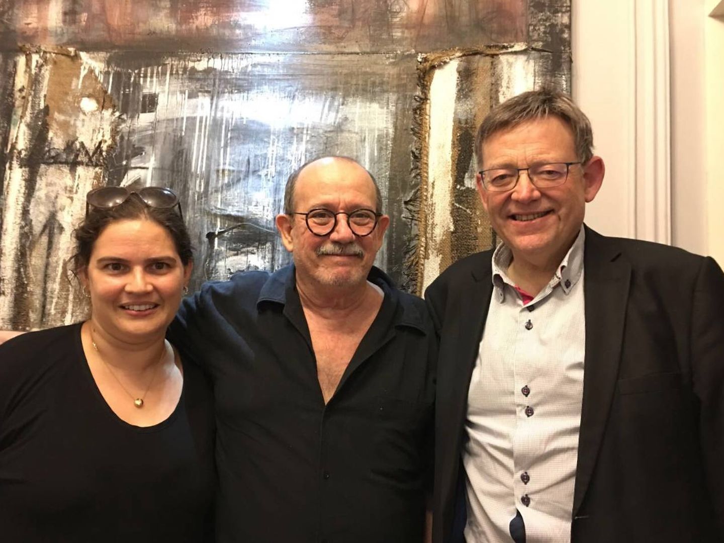 Niurka González, Silvio Rodríguez y Ximo Puig, la semana pasada en La Habana.