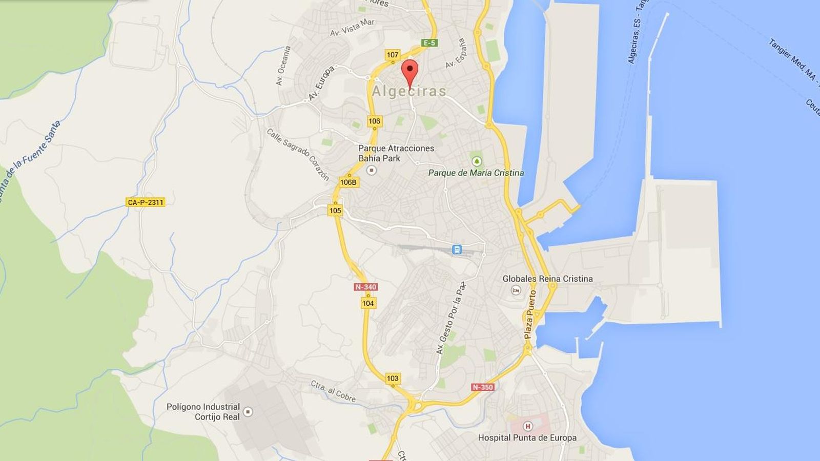Foto: Algeciras, vista desde Google Maps 