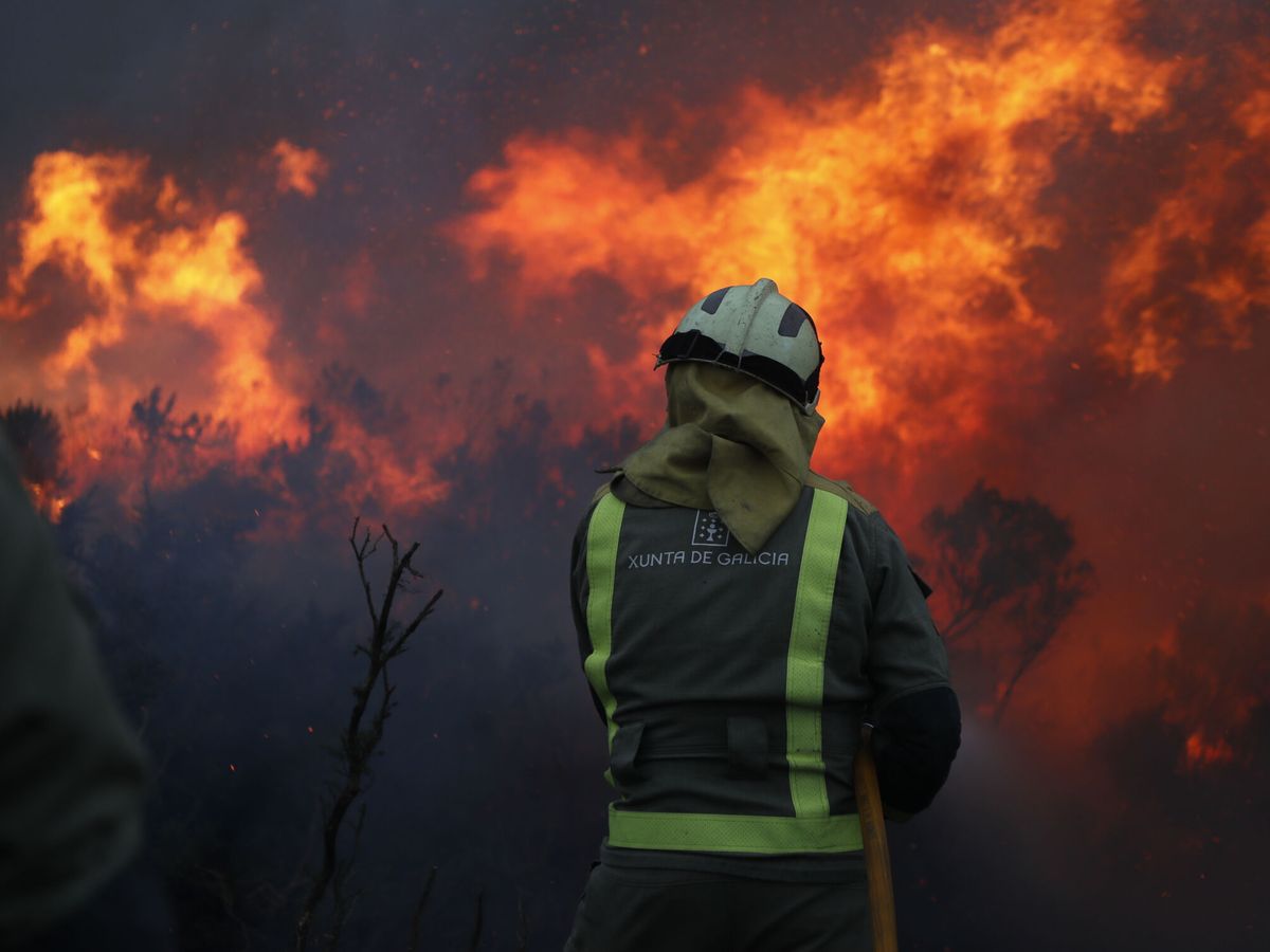 Foto: Incendio registrado el pasado marzo en Lugo. (EFE/Eliseo Trigo)