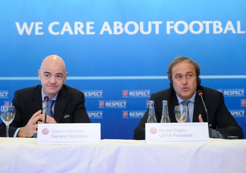 Foto: El francés Michel Platini, presidente de la UEFA.