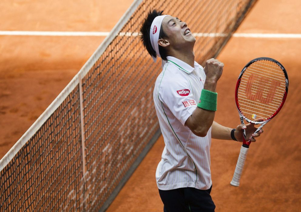 Foto: Kei Nishikori acabó con la posibilidad del pleno español en Madrid.