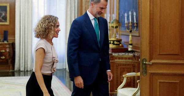 Foto: Felipe VI recibió a la presidenta del Congreso, Meritxell Batet, el pasado jueves en el Palacio de la Zarzuela. (EFE)