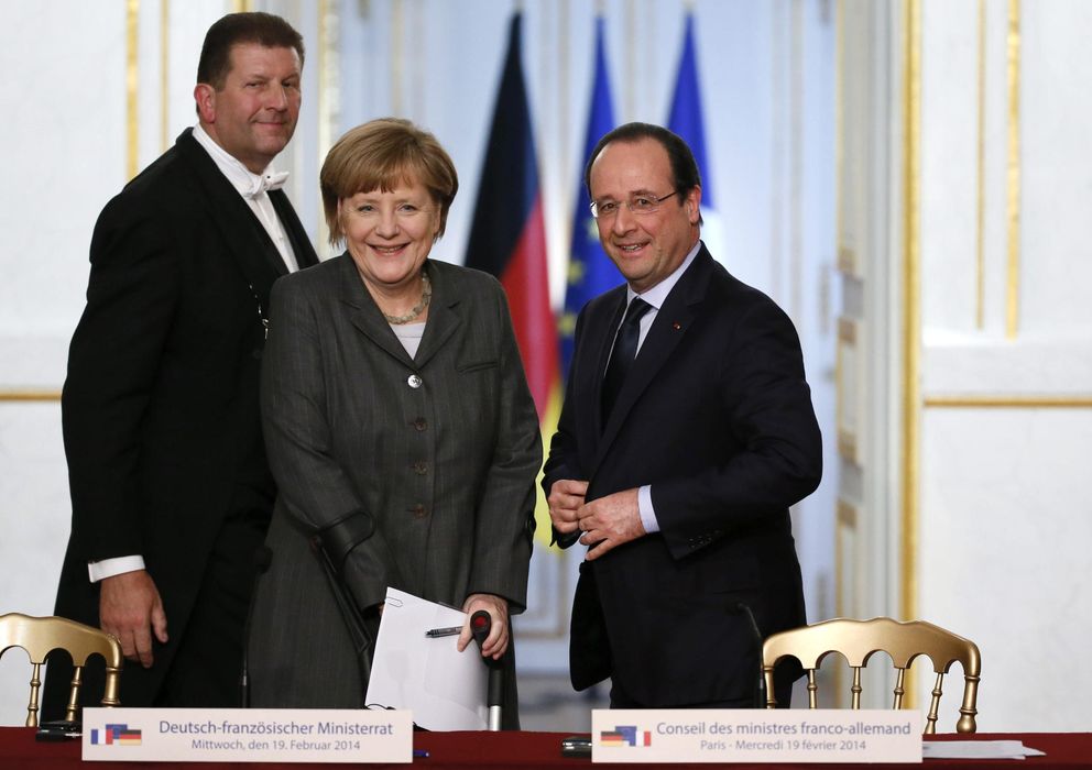 Foto: Rueda de prensa de Merkel y Hollande