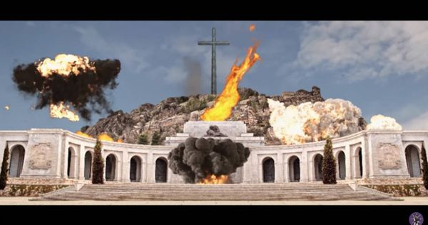 Foto: Así se recrea virtualmente la explosión del Valle de los Caídos (Foto: YouTube)