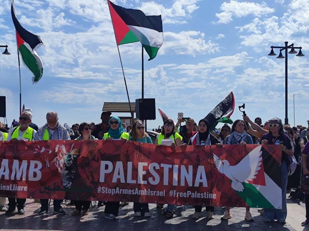 Foto: Manifestación en Valencia en favor de Gaza