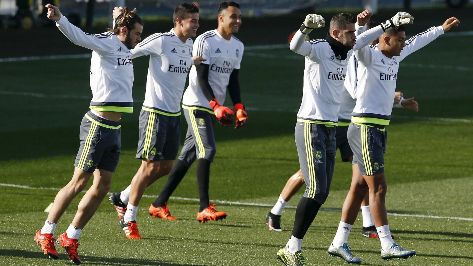Foto: Los jugadores del Madrid, en un entrenamiento (Reuters)