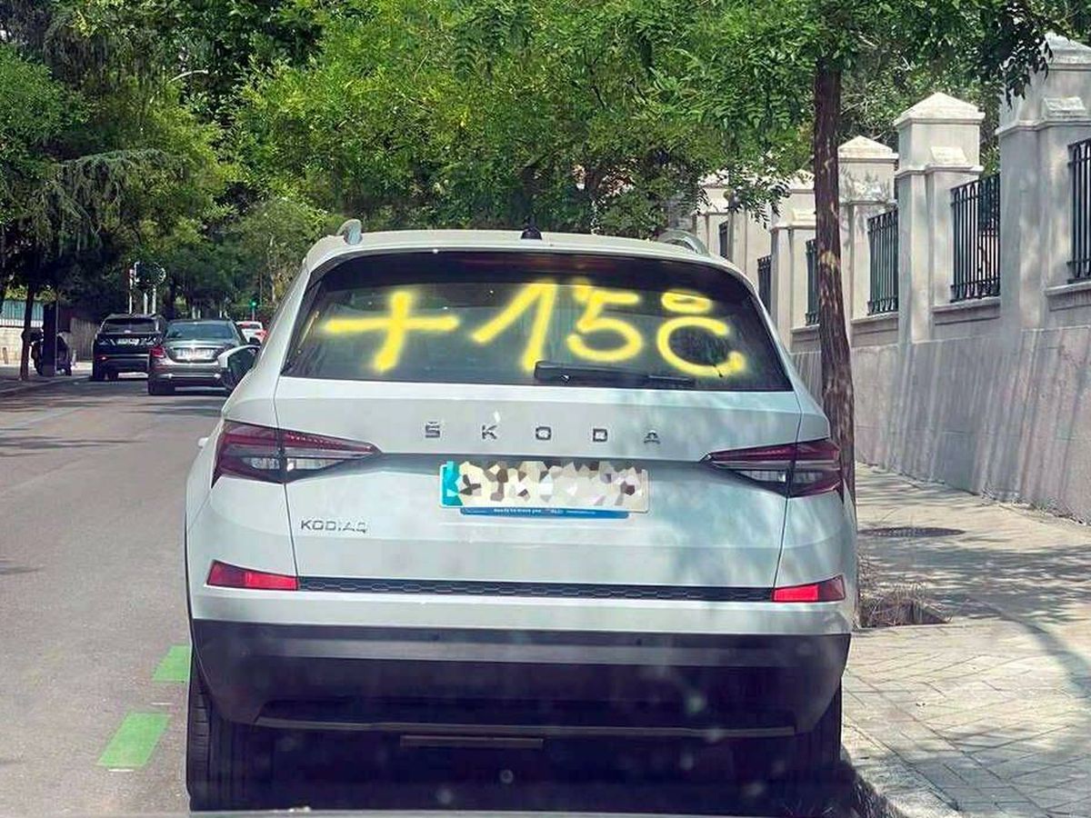 Foto: Uno de los coches vandalizados la semana pasada en Madrid. (Mariposas en el Tubo de Escape)