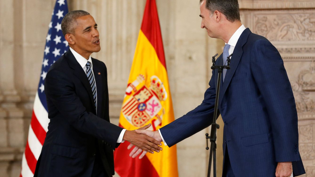 Foto: El Rey recibe a Obama en el Palacio Real. (Reuters)