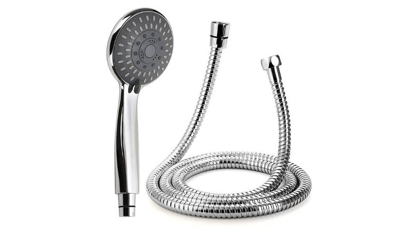 plata micrófonos de ducha de acero inoxidable fácil de instalar y compatible con ducha de baño ducha de mano Alcachofa de ducha de alta presión ahorro hídrico 