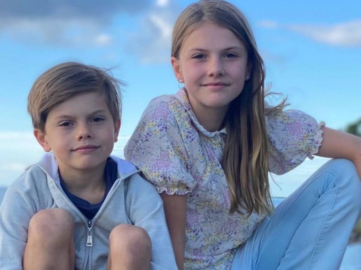 Foto: La princesa Estelle y su hermano, el príncipe Oscar de Suecia. (Instagram/@Kungahuset)