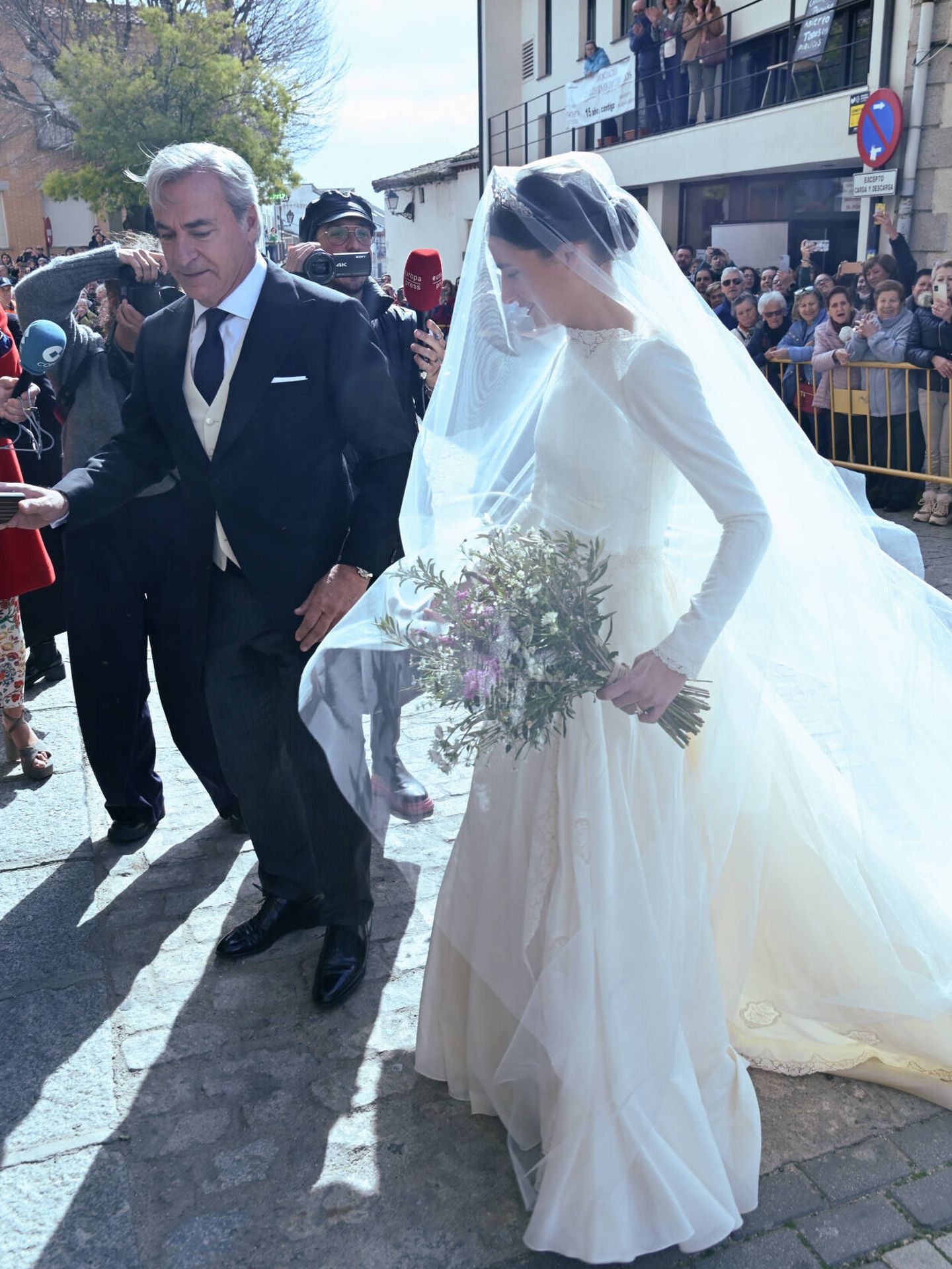 El vestido de novia de Ana Sainz. (Gtres)
