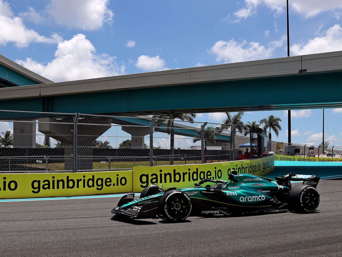 Foto: Alonso, en el Gran Premio de Miami. (Reuters/Peter Casey)