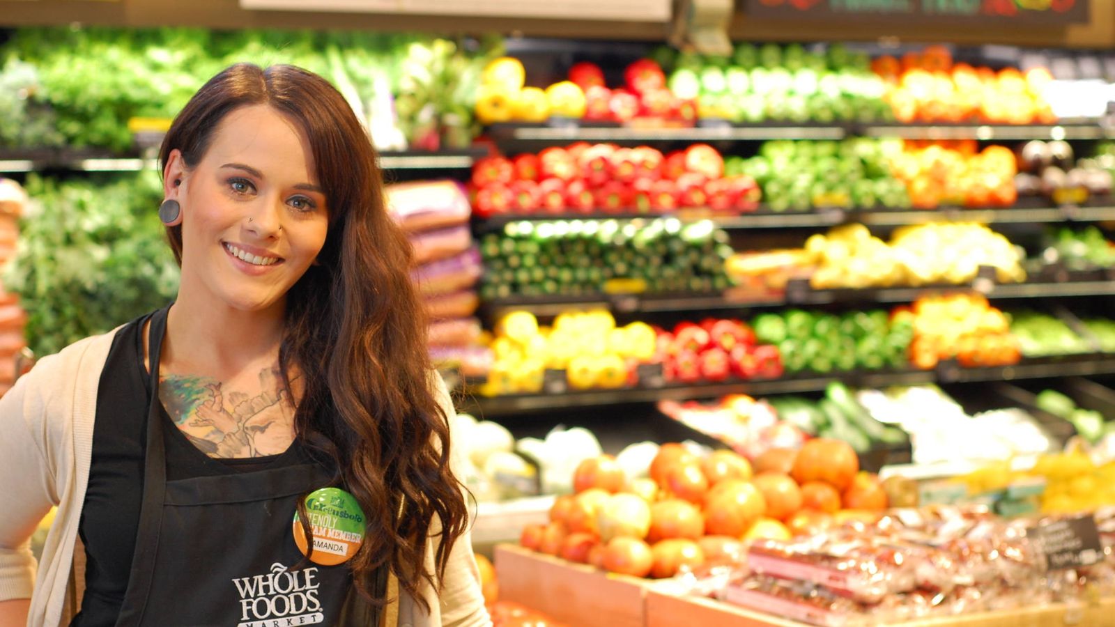 Foto: Una trabajadora de uno de los supermercados Whole Foods.