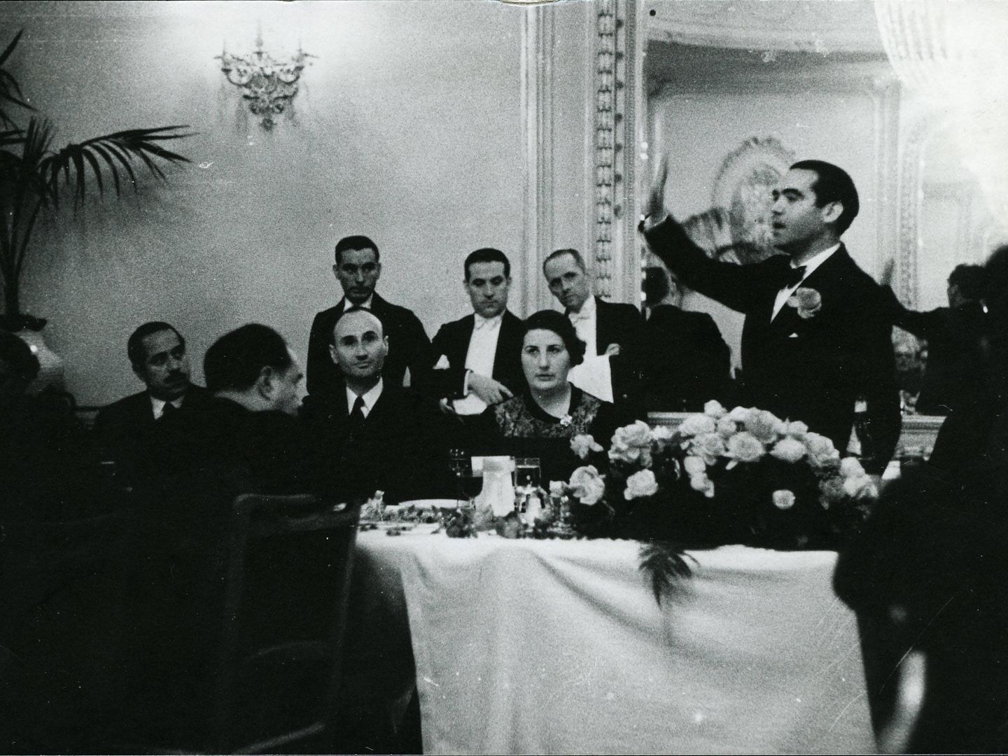 Federico García Lorca en el hotel Majestic, donde se hospedó en 1935.