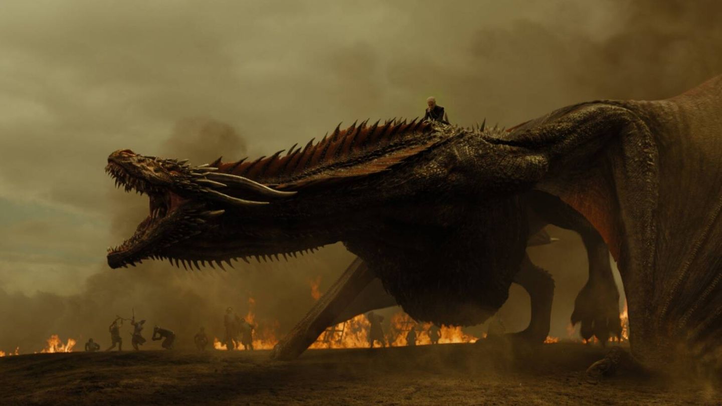 Uno de los dragones de Daenerys Targaryen en 'Juego de tronos'. (HBO)