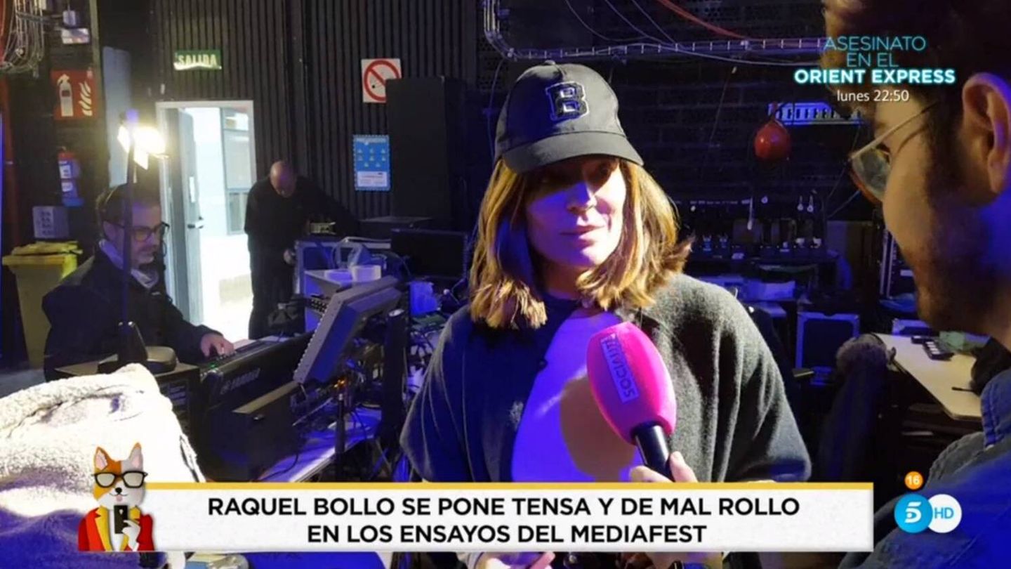 Raquel Bollo en 'Socialité'. (Mediaset España)