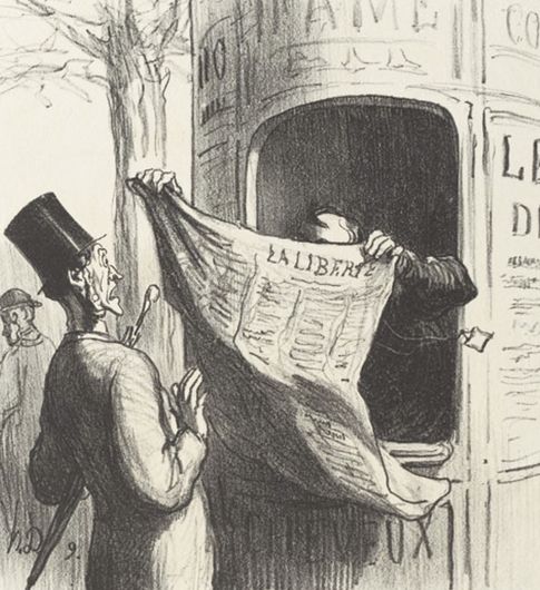 Foto: Ilustración de Daumier, que la editorial Abada ha empleado para ilustrar la portada de 'Honoré Daumier. La risa republicana'.