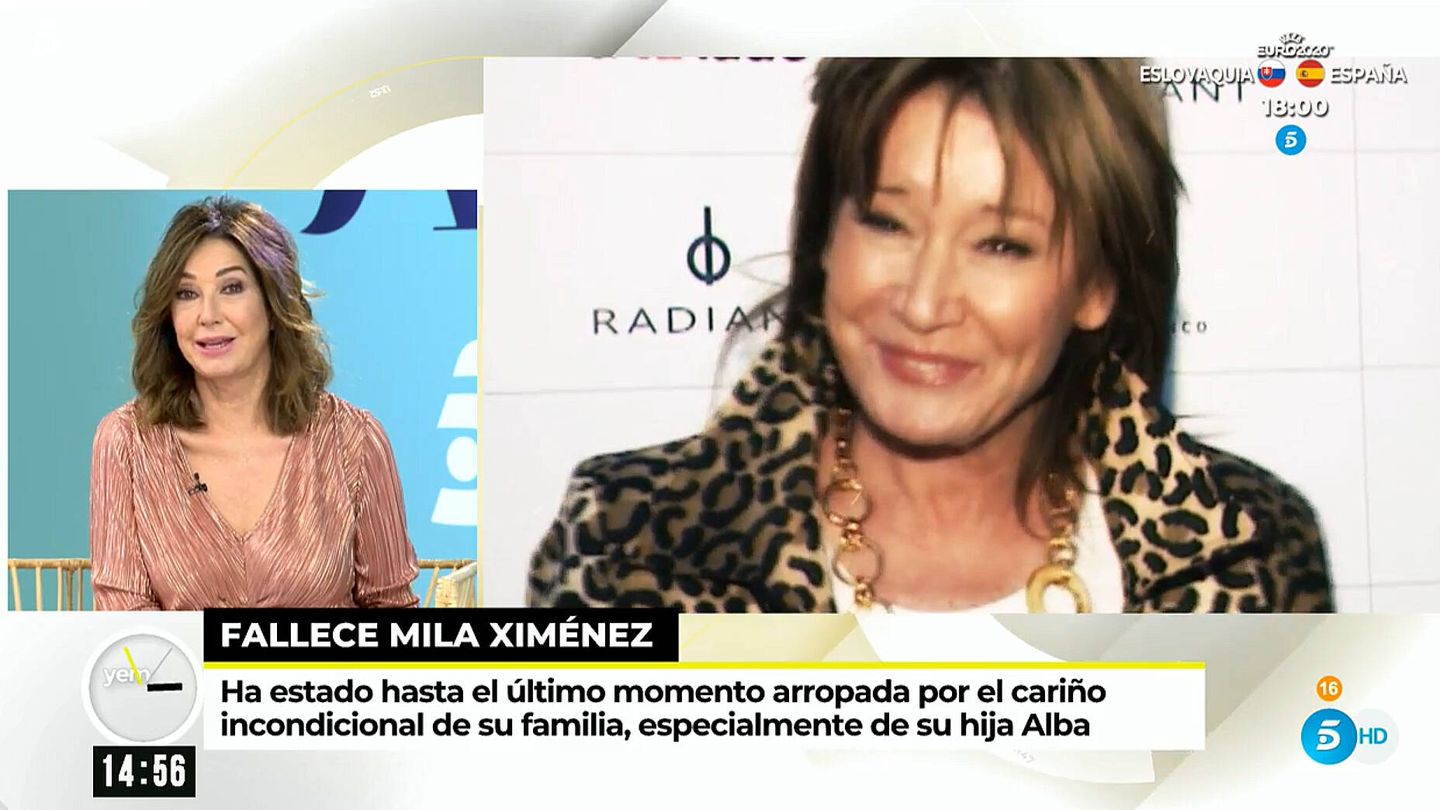 Ana Rosa Quintana, en conexión con 'Ya es mediodía'. (Mediaset)