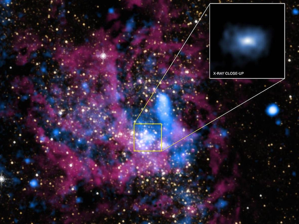 Foto: Sagitario A*, el agujero negro supermasivo del centro de la Vía Láctea (NASA)