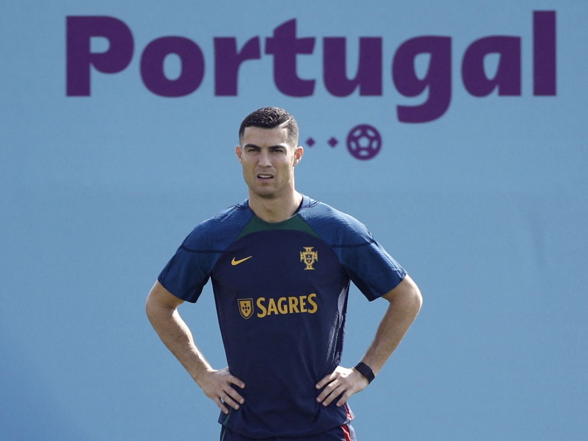 Photo: Cristiano Ronaldo in training with the Portugal National Team.  (Reuters/John Sibley)