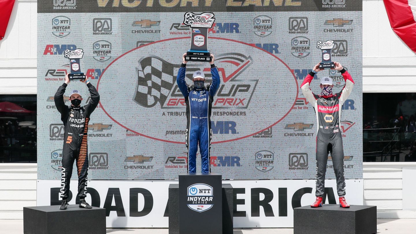 Palou ya se subió al podio en su tercera cita del IndyCar, en Road America.