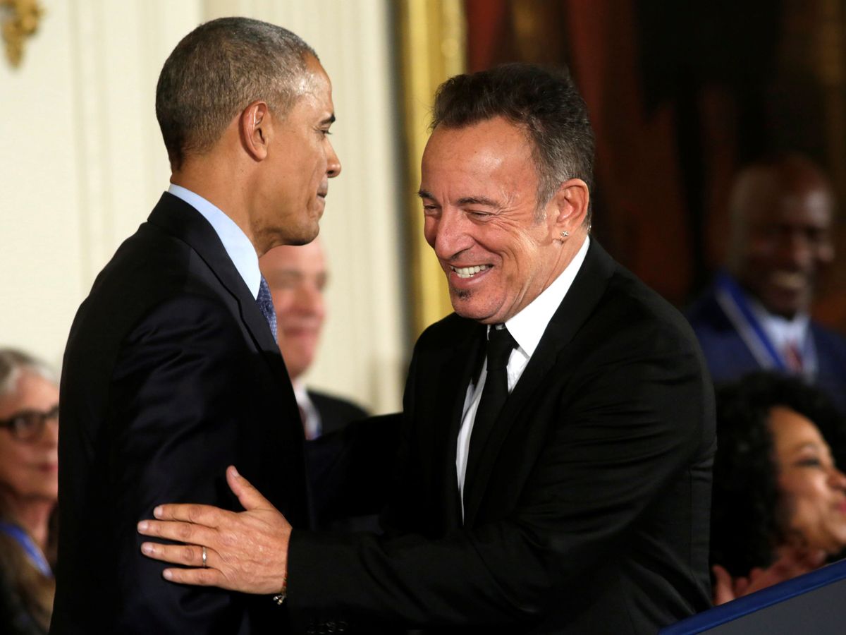 Foto: Obama, en la entrega de la Medalla de la Libertad a Bruce Springsteen. (Reuters)