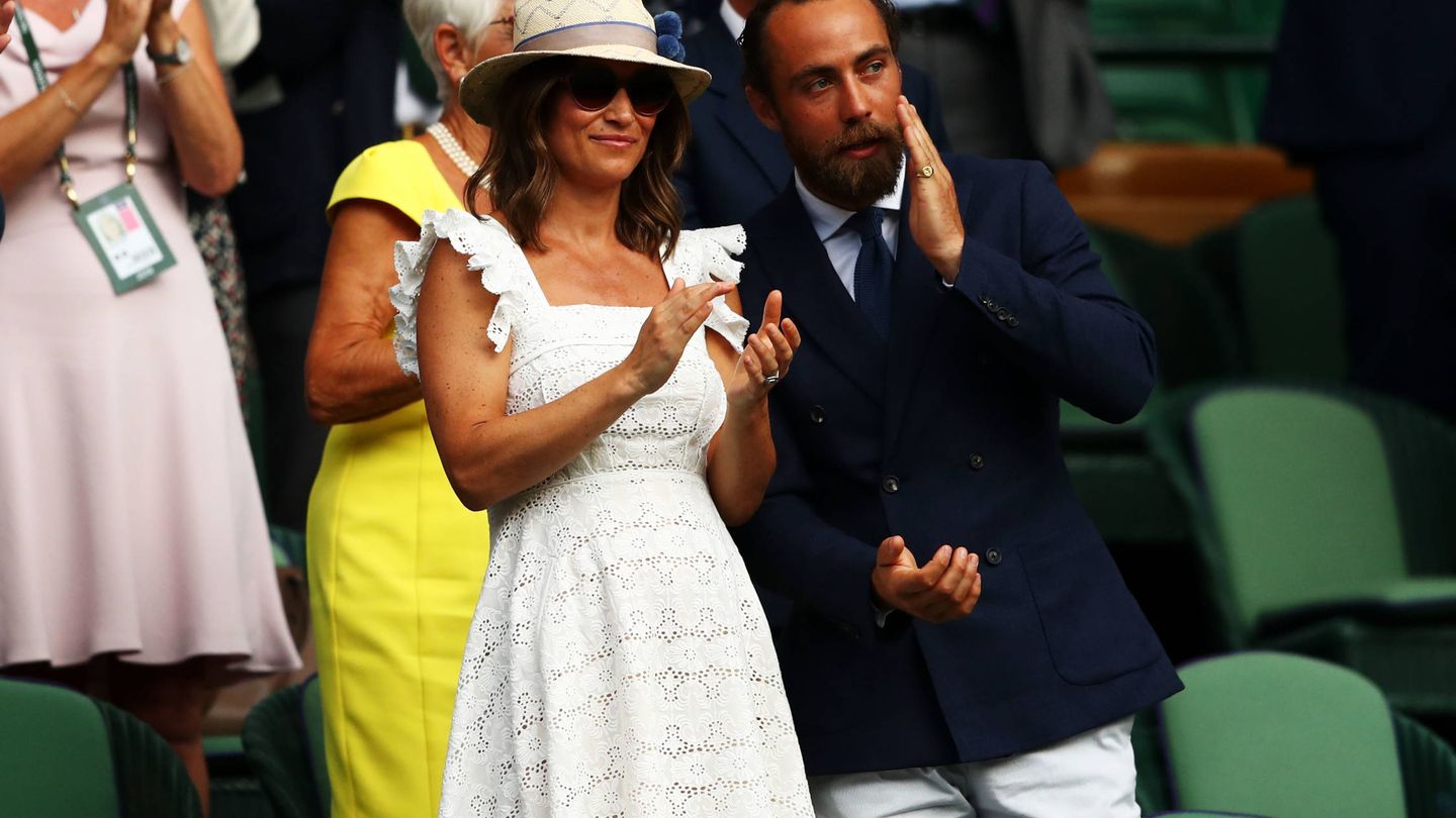 Pippa y James, en Wimbledon. (Getty)