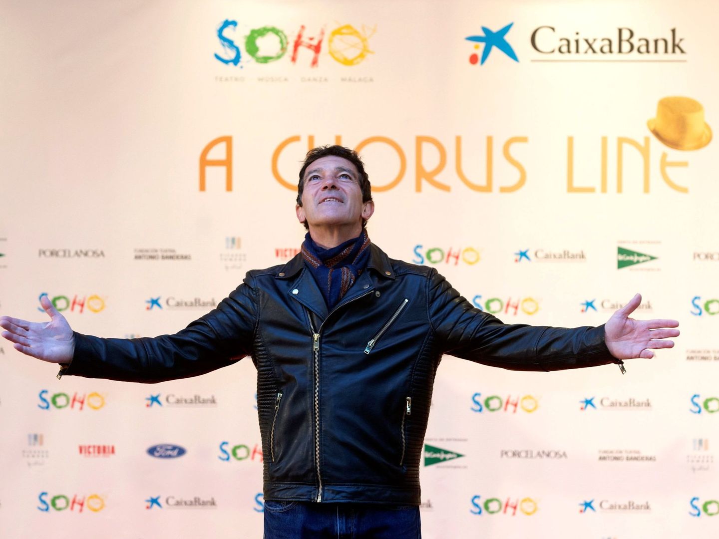 Antonio Banderas, antes del pase del musical 'A Chorus Line', el pasado noviembre. (EFE)