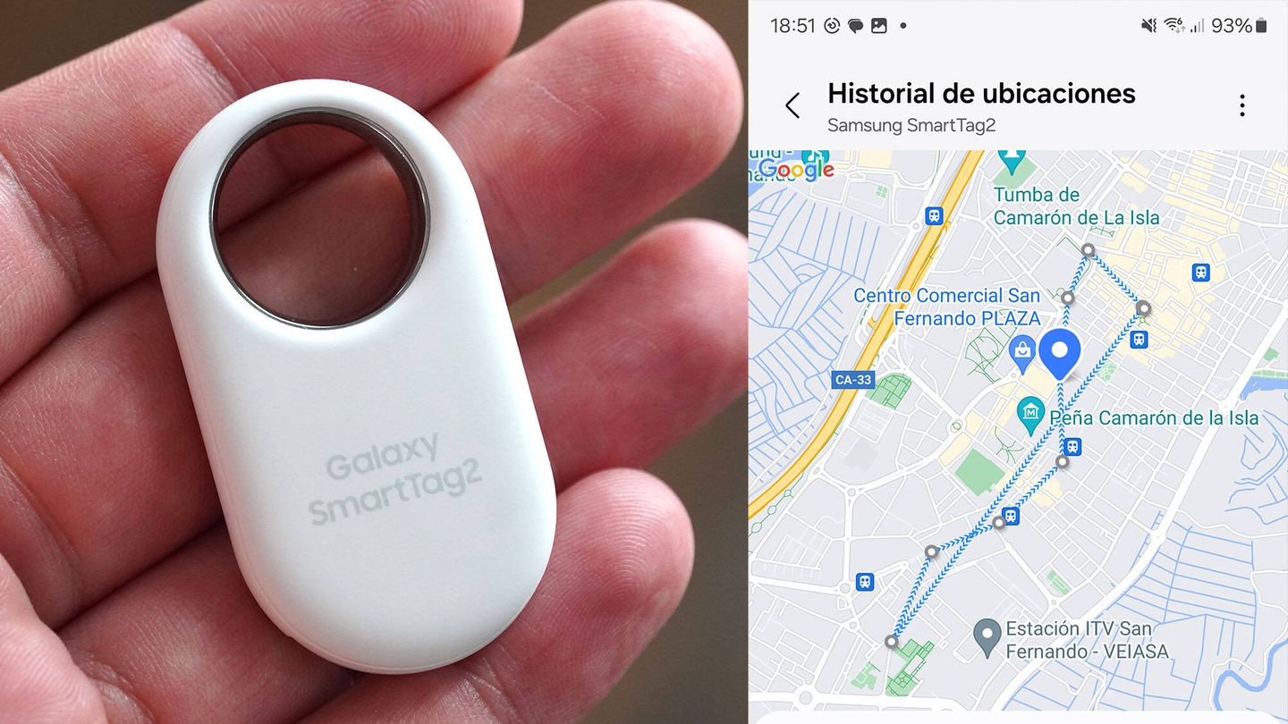 Una pega al SmartTag2 de Samsung: es posible colocarlo en la bolsa de alguien y ver su recorrido. (C. M.)