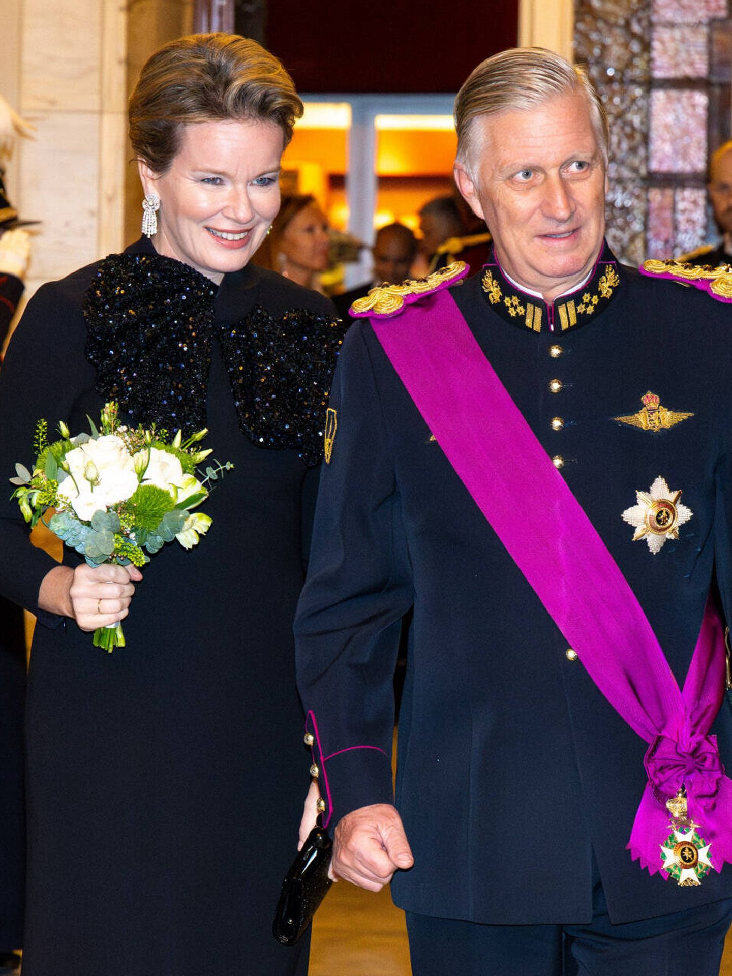 Matilde y Felipe de Bélgica asisten al concierto de gala en honor de su décimo aniversario en el trono. (Gtres)
