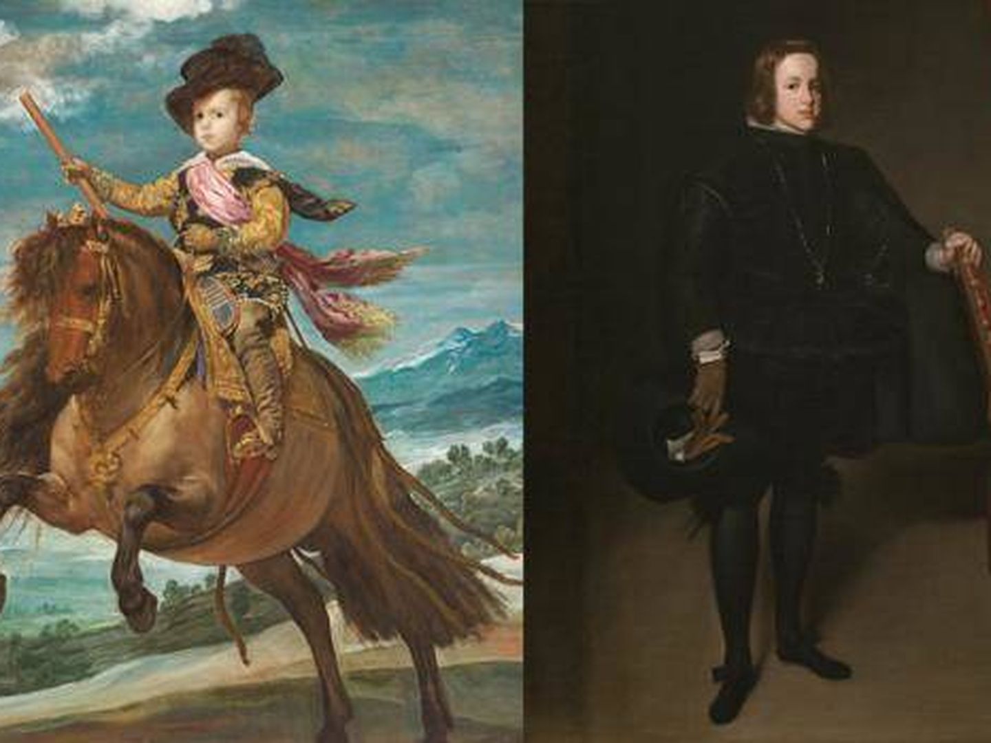 'El Príncipe Baltasar Carlos a caballo' de Velázquez (1634-1635) y 'El Príncipe Baltasar Carlos' de Juan Bautista Martínez del Mazo (1645)