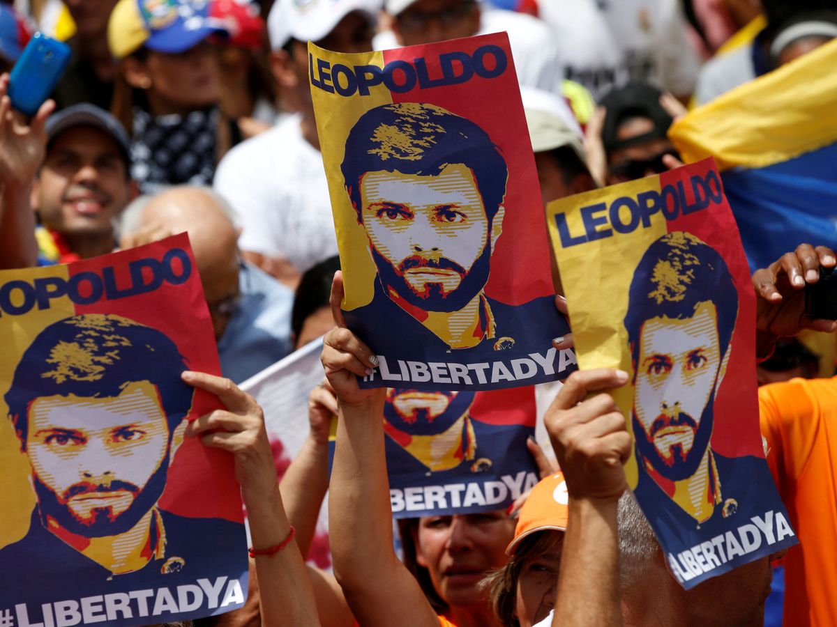 Foto: Foto de archivo de una protesta a favor de Leopoldo López en 2017. (Reuters)