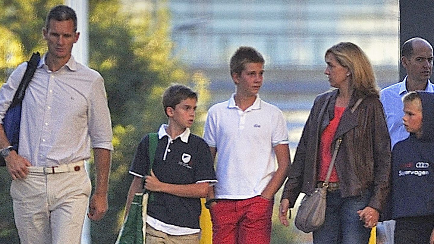 Los duques de Palma y sus hijos en Ginebra el pasado mes de septiembre. (I.C.)