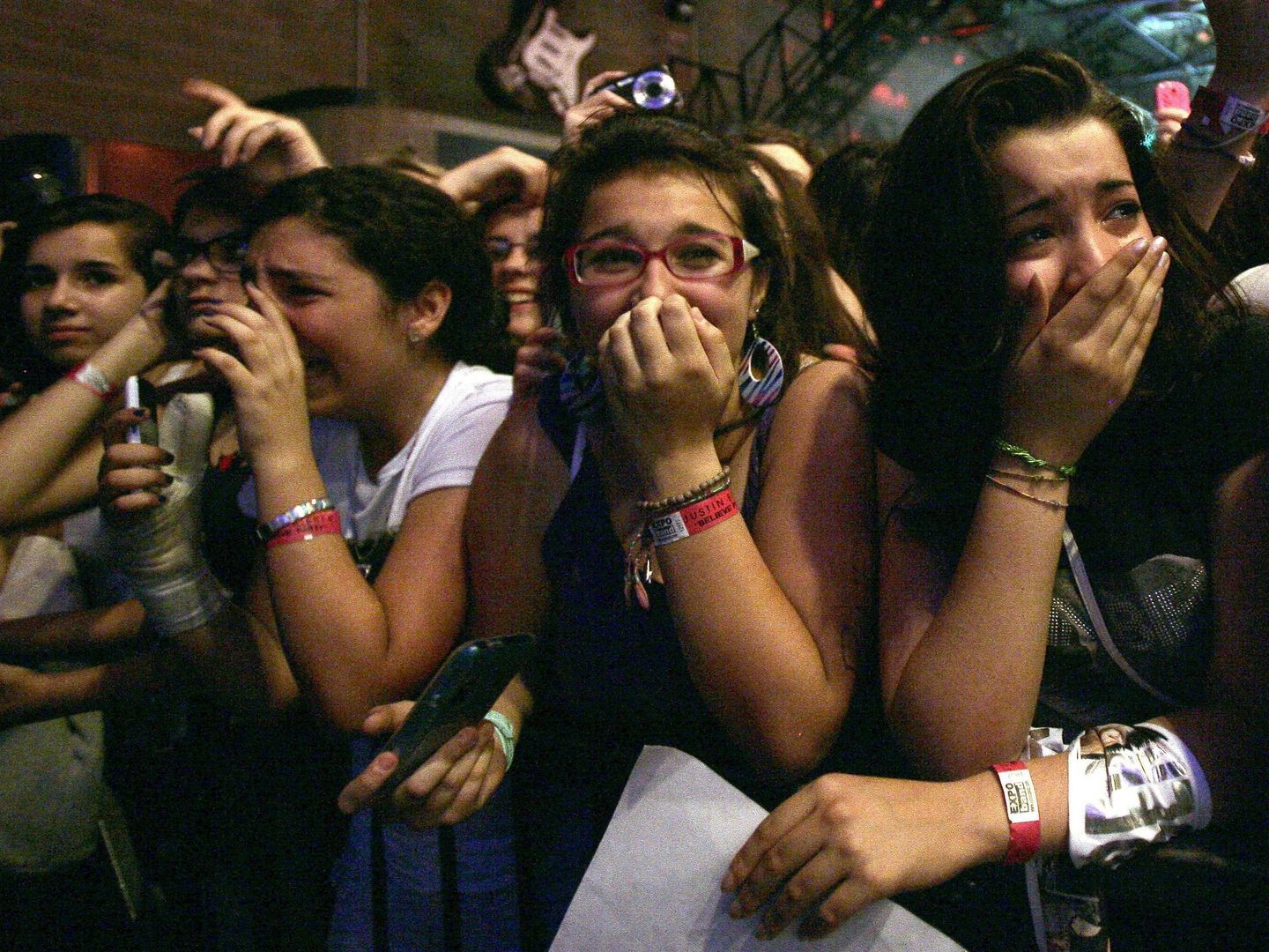 Fans en un concierto de Bieber en Italia en 2011 (EFE)