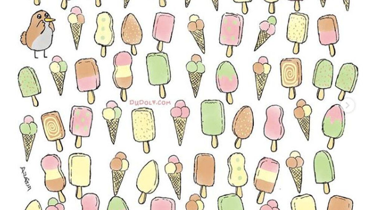 Acertijo visual: ponte a prueba y descubre el helado que no se repite