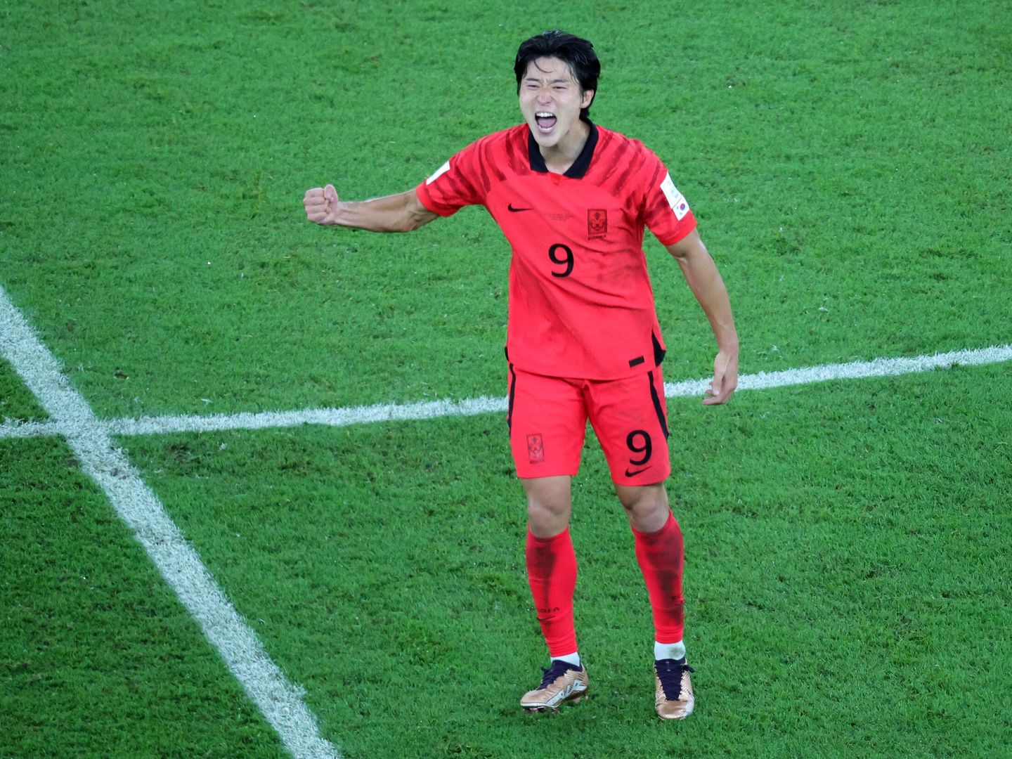 El jugador Guesung Cho de Corea del Sur (EFE/EPA/Abir Sultan)