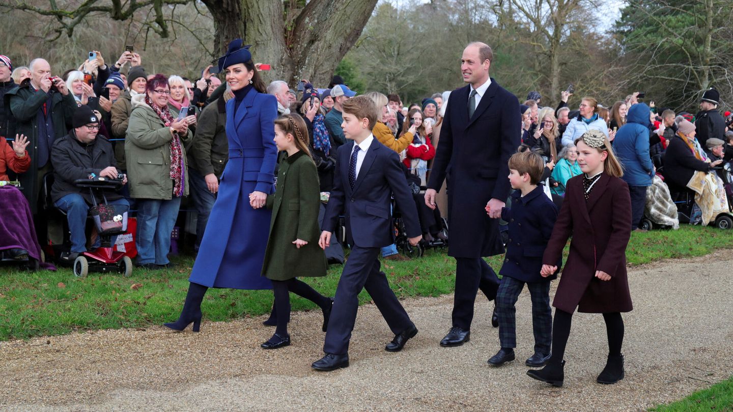 Los príncipes de Gales y sus hijos, las pasadas Navidades. (Reuters/Chris Radburn)