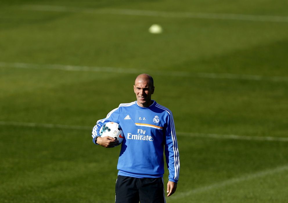 Foto: Zidane, en un entrenamiento del Real Madrid (Efe). 
