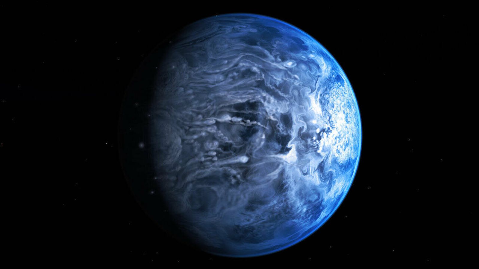 Representación del exoplaneta HD 189733 b, descubierto en 2005. (NASA)