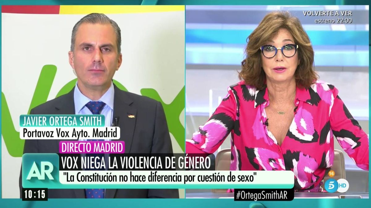 Ana Rosa Quintana se encara y desacredita a Javier Ortega Smith (Vox)