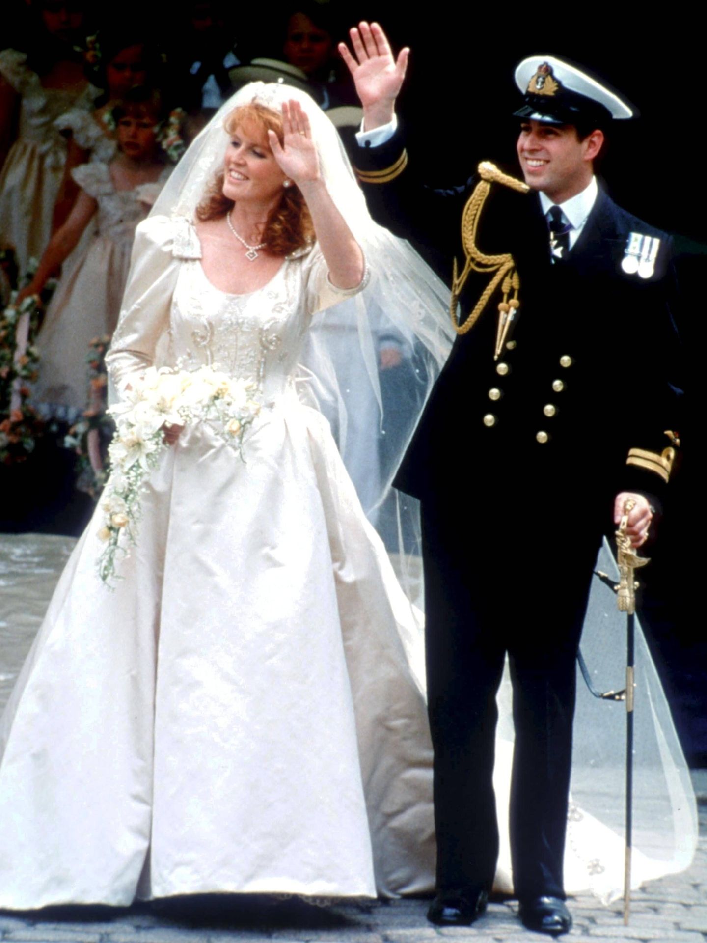 La boda de Sarah Ferguson y el príncipe Andrés. (Cordon Press)
