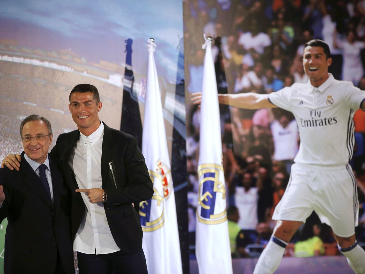 Cristiano Ronaldo es el único galáctico que no fichó Florentino Pérez. (Reuters)